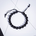 Shangjie OEM joyas Fashion Mens Bracelets Obsidian Adjustable Bracelets Jewelry Simple Beaded  Bracelets